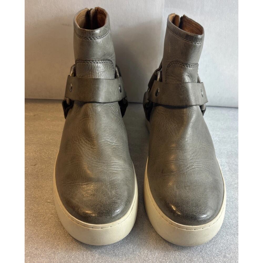 Frye Lena Harness Deco Bootie Sneakers Women’s Size 7 M Gray Leather